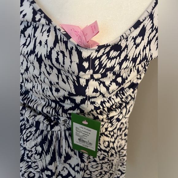 Lilly Pulitzer Jarrett Romper Bright Navy Pineapple Party - Picture 4 of 7